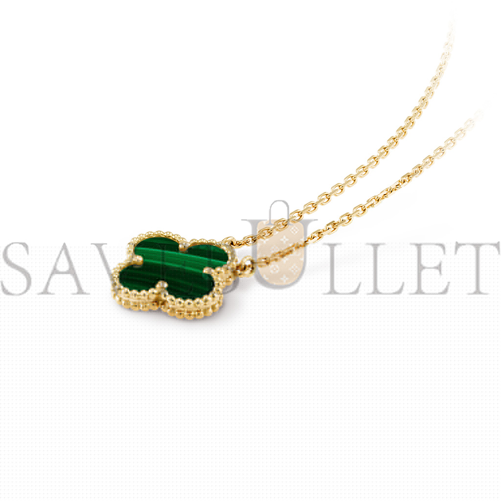 V*N CL*F arpels vintage alhambra pendant - yellow gold, malachite  vcaro9va00